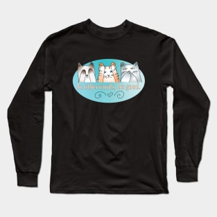 Kitties that see, hear or speak no evil in pastel colors Long Sleeve T-Shirt